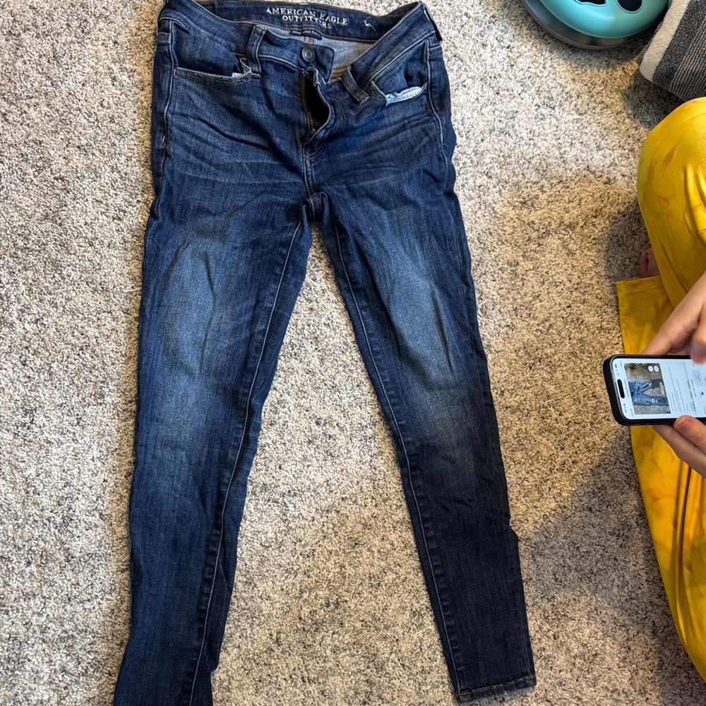 American Eagle Outfitters Women's Dark Blue jegging size 8